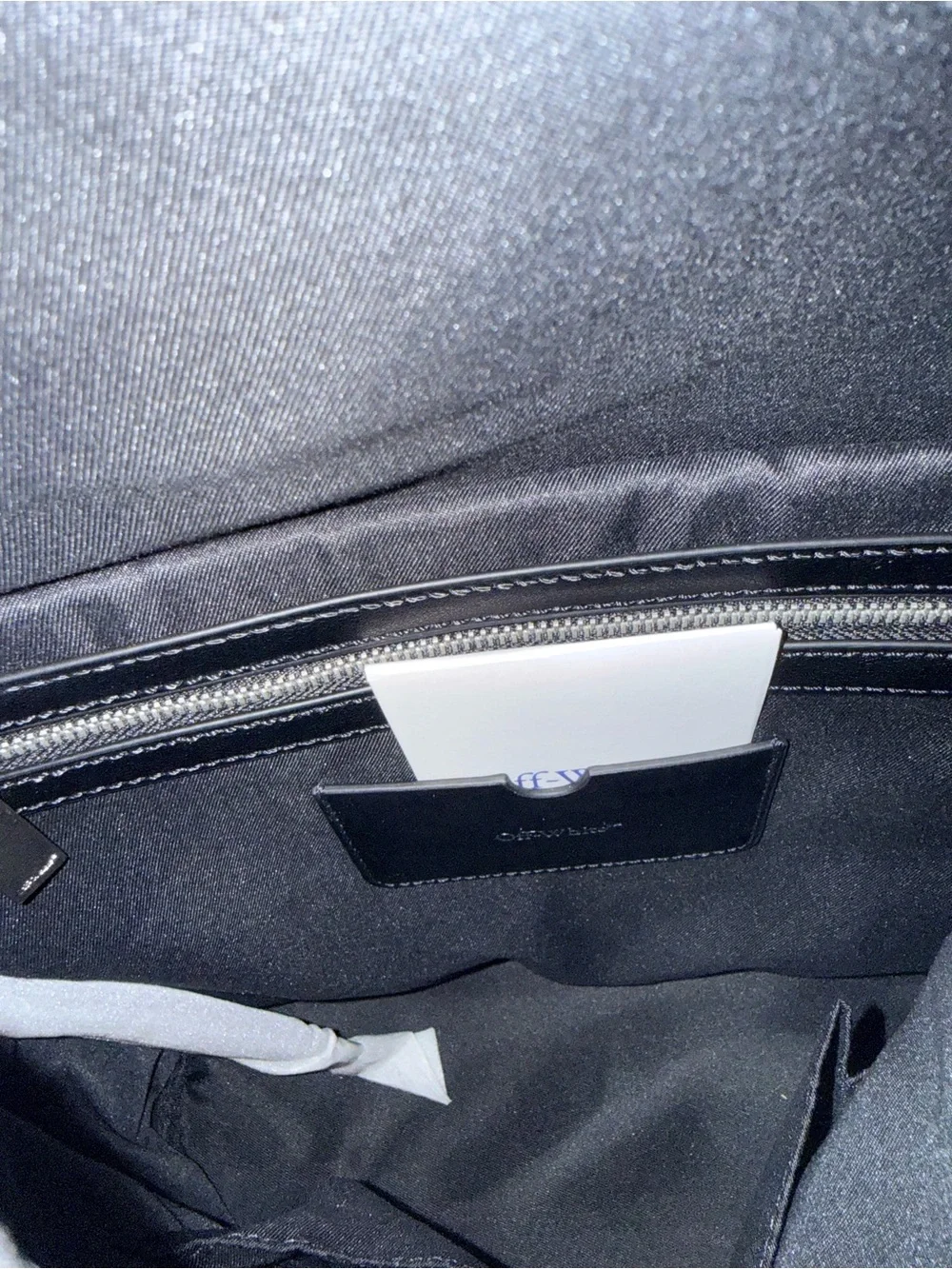 Off-White Black Nylon Explorer Backpack with Silver Buckle